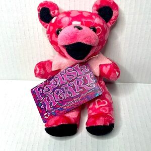 GRATEFUL DEAD FOOLISH HEART RARE LIQUID BLUE BEANIE BEAR  Tag Jerry Garcia Plush